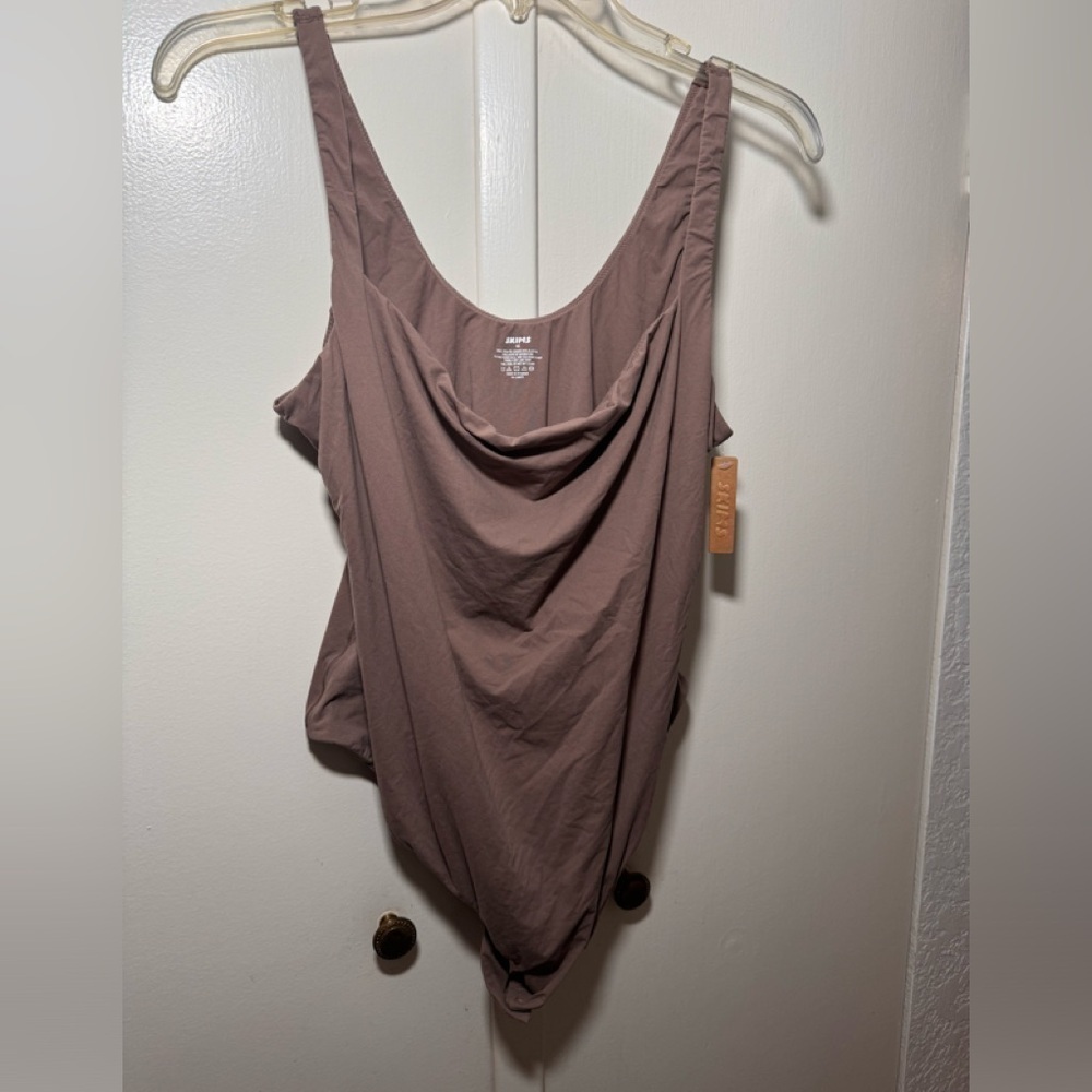 🤎 SKIMS Fits Everybody Bodysuit 4X Square Neck NWT Soft Stretch